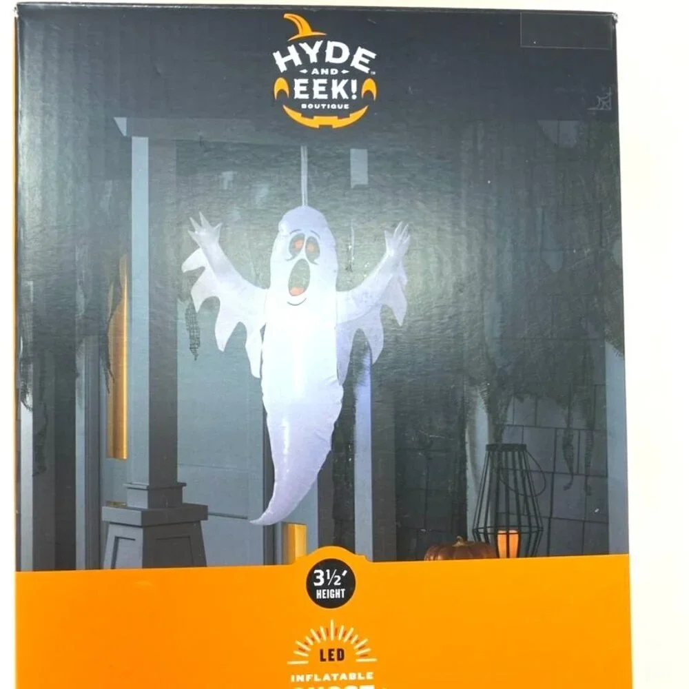 3.5' Hanging Ghost Inflatable Halloween Decoration White Hyde & EEK! Boutique™